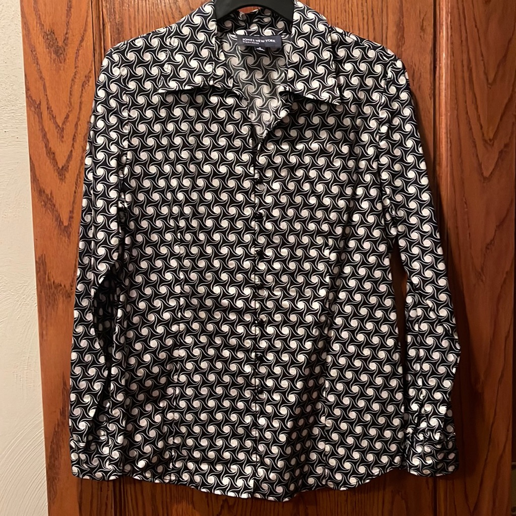 Black White Button Down